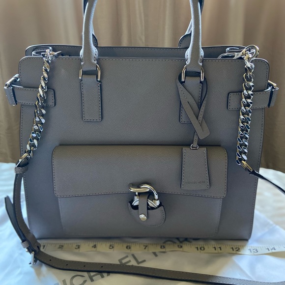Michael Kors Handbags - Michael Kors Emma Saffiano Leather Satchel